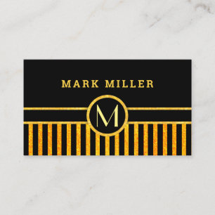 Art deco monogram visitkort