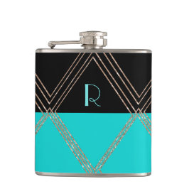 Art Deco-monogramflaska Fickplunta