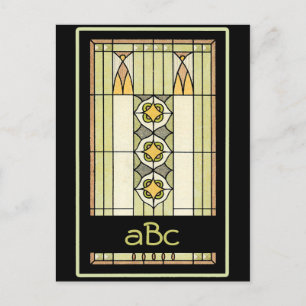 Art Deco Monogrammable Postcards Vykort