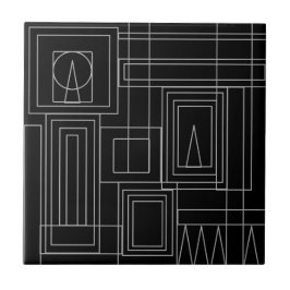 Art Deco Monokrom Underlägg