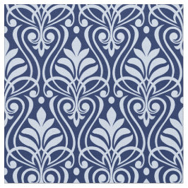 Art Deco Mönster 01 - Lavender Blue på Mörk blått Tyg