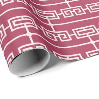 Art Deco Mönster 09 - Ljus rosa om hallons Rosa Presentpapper