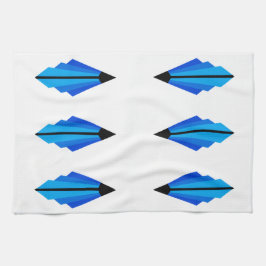 Art Deco mönster 3 i blått Kökshandduk