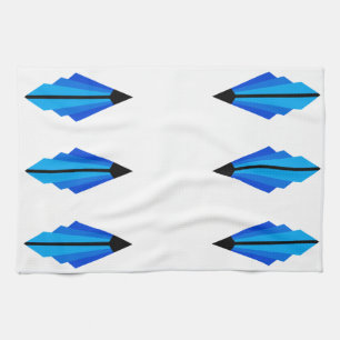 Art Deco mönster 3 i Blue Tea Towel Kökshandduk