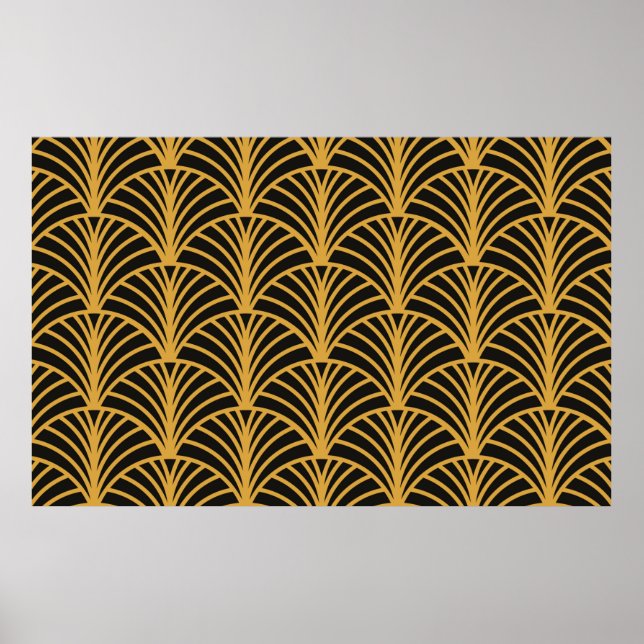 Art Deco mönster. dekoration ornament. Poster (Framsidan)