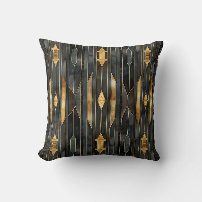 Art Deco Mönster Dekorativ kudde (Framsida)