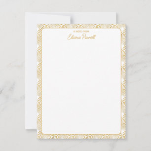 Art Deco Mönster Elegant Gatsby Anpassningsbar Sta Anteckningskort