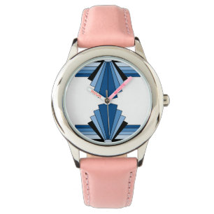 Art Deco Mönster i Blues Armbandsur