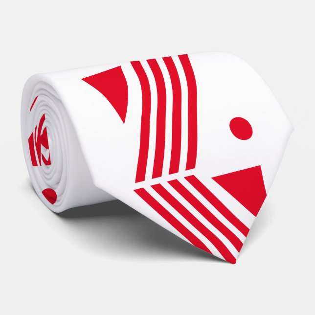 art deco mönster i festive white red slips (Rullad)