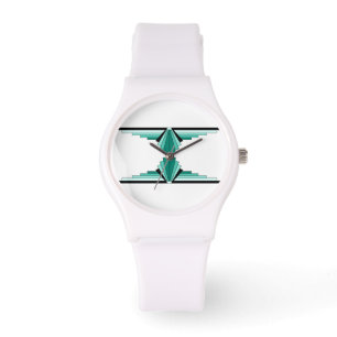 Art Deco Mönster i Gröntar Armbandsur