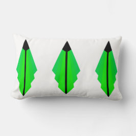 Art Deco Mönster i Gröntar Lumbarkudde