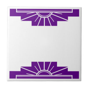 Art Deco Mönster i Lila Kakelplatta