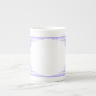 Art Deco Mönster i Lilac Benporslin Mugg