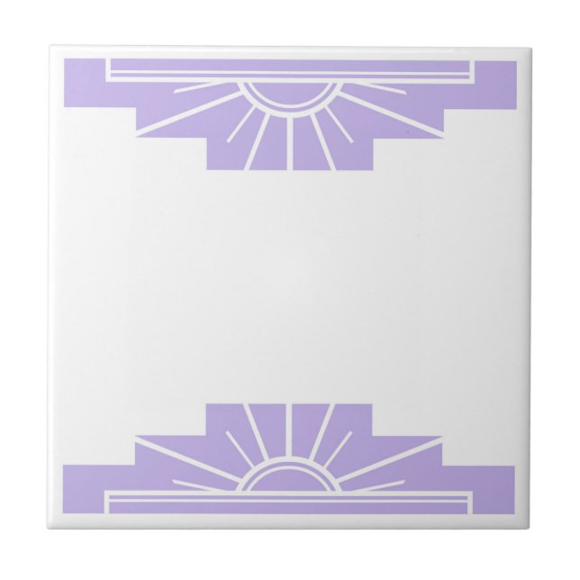 Art Deco Mönster i Lilac Kakelplatta (Framsidan)