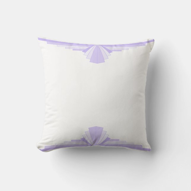 Art Deco Mönster i Lilac Kudde (Framsida)