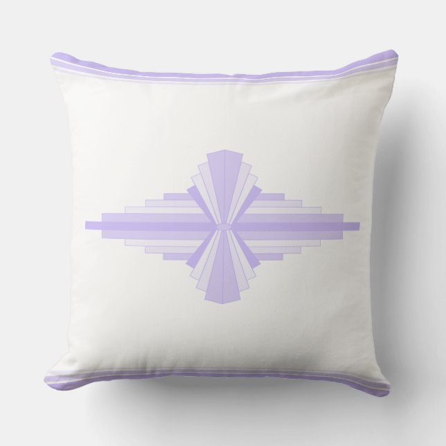 Art Deco Mönster i Lilac Kudde (Framsida)