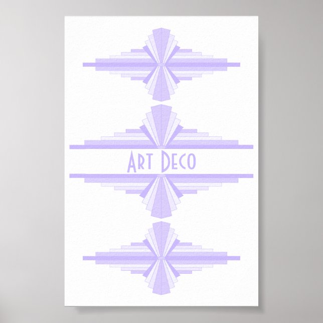 Art Deco Mönster i Lilac Poster (Framsidan)