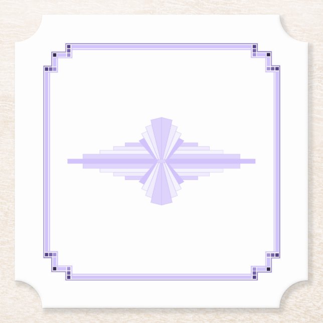 Art Deco Mönster i Lilac Underlägg Papper (Framsida)