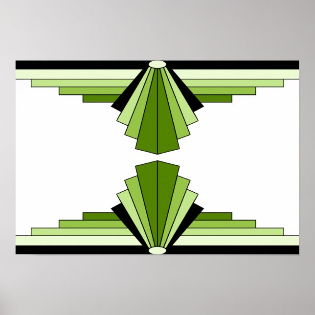 Art Deco Mönster i Limes Poster (Framsidan)