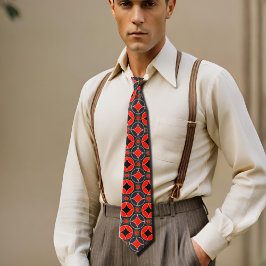 Art Deco mönster i redand black Slips