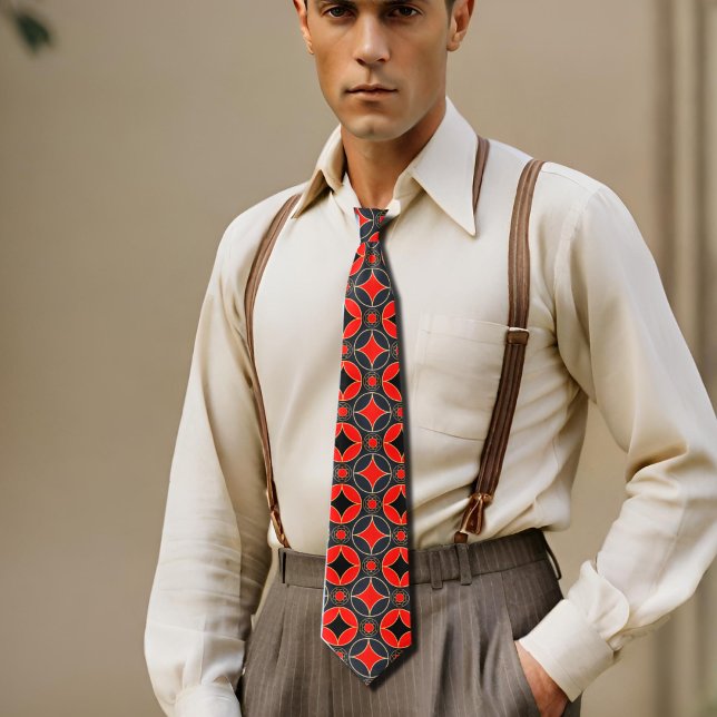 Art Deco mönster i redand black Slips (Skapare uppladdad)