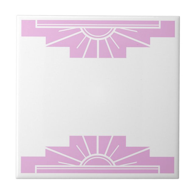 Art Deco Mönster i Rosa Kakelplatta (Framsidan)