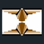 Art Deco Mönster i Tans Poster<br><div class="desc">Mönster baseras på klassiska konsthandtag.</div>