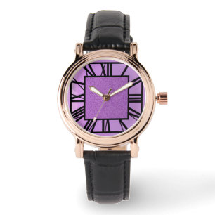 Art Deco Mönster, lavender metallic Armbandsur