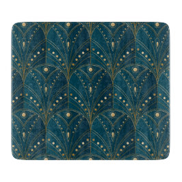 Art Deco-mönster med gyllene geometriska former