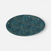 Art Deco-mönster med gyllene geometriska former