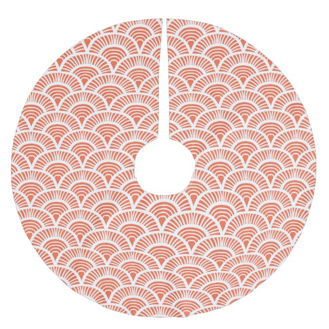 Art Deco Mönster med  motifs. Julgransmatta Borstad Polyester (Framsidan)