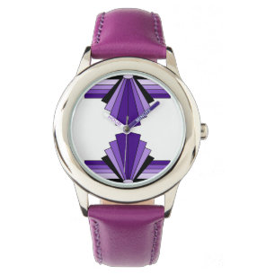 Art Deco Mönster på Lila Armbandsur
