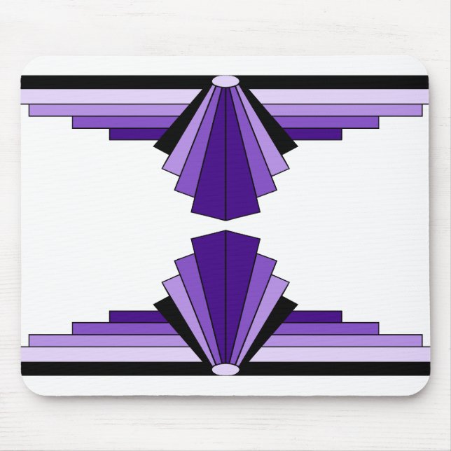 Art Deco Mönster på Lila Musmatta (Framsidan)
