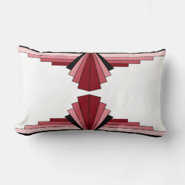 Art Deco Mönster på och svarta ländryggen Lumbarkudde
