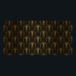 Art Deco Mönster. Sömlös svart och guld bakgrus Poster<br><div class="desc">Art Deco Mönster. Sömlös svart bakgrund och guld bakgrund. Metalliska snäckor eller skalar snöre ornament. Minimalistisk geometrisk design. Vintage linjer. 1920-30-talets motiv. Vintage av lyxen</div>
