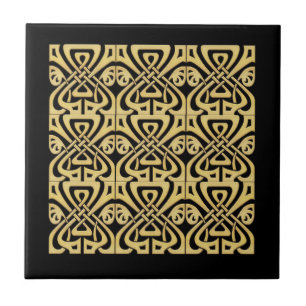 Art Deco-mönstrad keramik. Kakelplatta