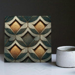 Art Deco-mönstrad kuva fyra decor Art nouveau Kakelplatta