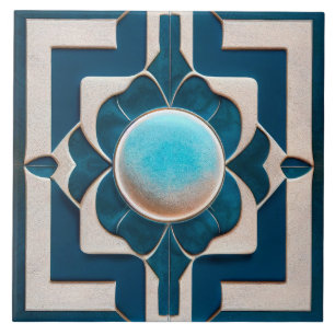 Art Deco-mönstrad väggdekan Art nouveau Kakelplatta