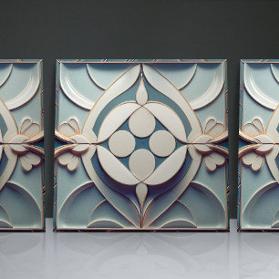 Art Deco-mönstrad väggdekan Art nouveau keramik Kakelplatta