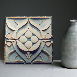 Art Deco-mönstrad väggdekan Art nouveau keramik Kakelplatta