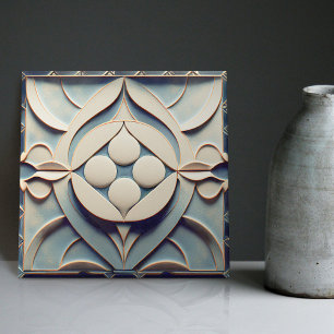 Art Deco-mönstrad väggdekan Art nouveau keramik Kakelplatta