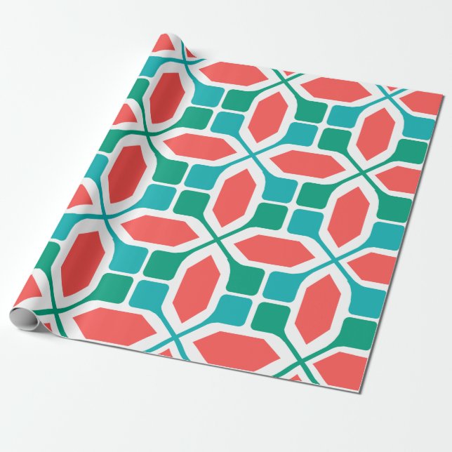 Art Deco Mosaic Presentpapper (Utrullad)