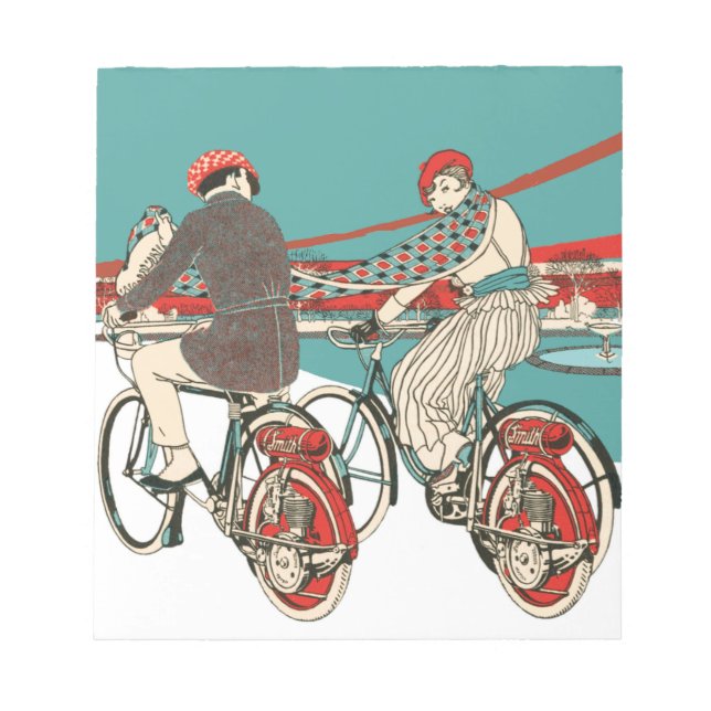 Art Deco Motorcycling Anteckningsblock (Framsida)