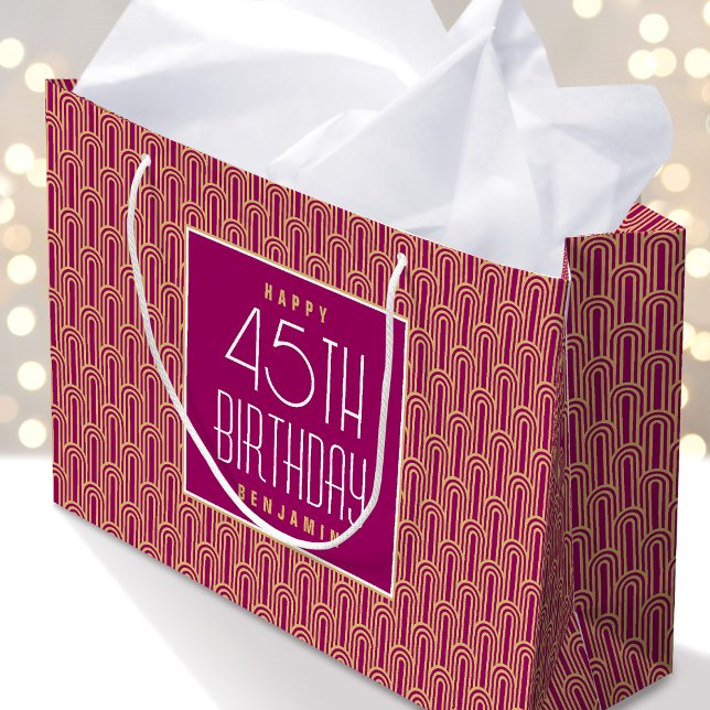 Art Deco Namnsdag Födelsedag Rosa Guld Elegant (Skapare uppladdad)