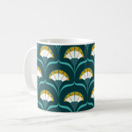 Art deco-nejlikor kaffemugg