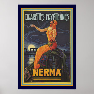 Art Deco Nerma Cigarette Ad Poster 13 x 19