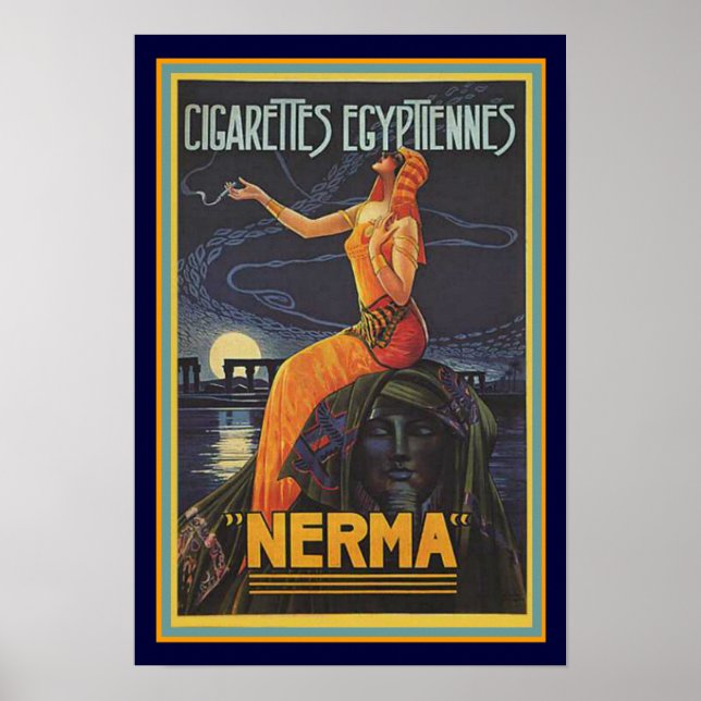 Art Deco Nerma Cigarette Ad Poster 13 x 19 (Framsidan)