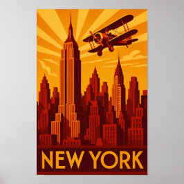 Art deco New York affischtryck Poster