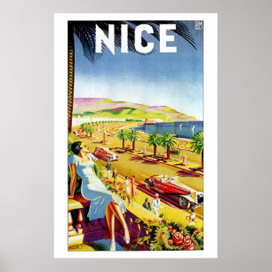 Art Deco Nice-Fransken riviera Poster