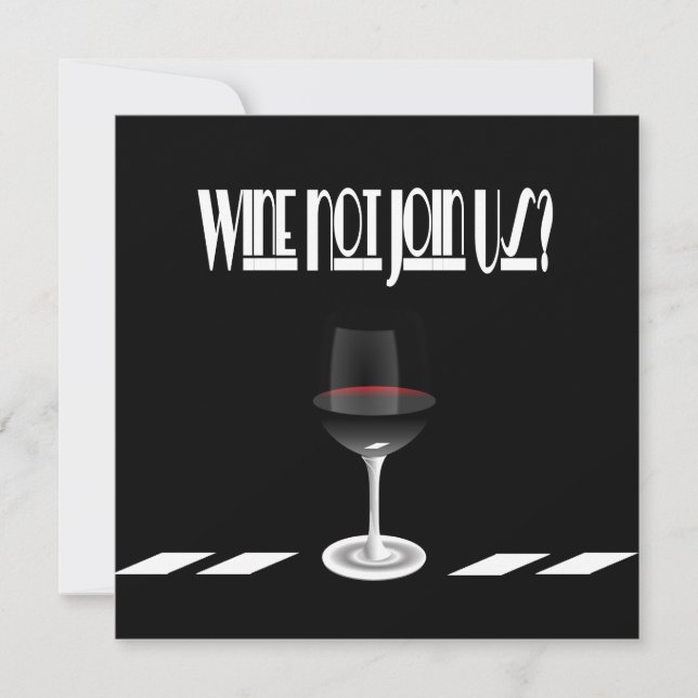 Art Deco Noir Chic Cocktailparty Inbjudningar (Framsida)